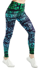Load image into Gallery viewer, COOLOMG Women's Leggings Yoga Long Pants Compression Drawstring Running Tights Non See-Through Green Forest Adults Small(Youth X-Large)