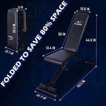 Load image into Gallery viewer, FLYBIRD Weight Bench, Adjustable Strength Training Bench for Full Body Workout with Fast Folding-New Version