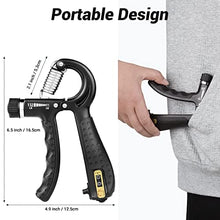 Load image into Gallery viewer, EPKAOZEY Grip Strength Trainer, 2 Pack Hand Grip Strengthener with Adjustable Resistance 11-132Lbs, Forearm strengthener, Non-Slip Hand Gripper for Muscle Building Hand Exercises for Athletes