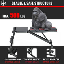 Load image into Gallery viewer, KOMSURF Weight Bench, Adjustable Workout Bench, Exercise Bench Press for Home Gym, Foldable Equipment Body Gym System, Strength Training Bench for Full Body Workout