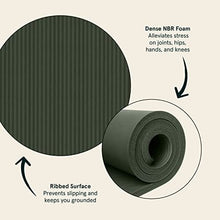 Load image into Gallery viewer, Retrospec Solana Yoga Mat 1" Thick w/Nylon Strap for Men & Women - Non Slip Exercise Mat for Home Yoga, Pilates, Stretching, Floor & Fitness Workouts - Wild Spruce