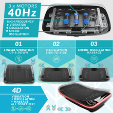 Load image into Gallery viewer, 4D Vibration Plate with Triple Motors with Bluetooth Speakers - The Home Fitness Corp