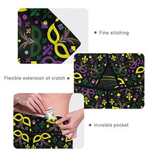 Load image into Gallery viewer, visesunny High Waist Yoga Pants with Pockets Mardi Gras Mask Feather Heart Confetti French Lily Tummy Control Workout Running Yoga Leggings for Women