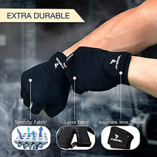 Load image into Gallery viewer, ATERCEL Workout Gloves for Men and Women, Exercise Gloves for Weight Lifting, Cycling, Gym, Training, Breathable and Snug fit (Black, L)