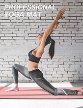 Load image into Gallery viewer, Yoga Mat with Strap, 1/3 Inch Extra Thick Yoga Mat Double-sided Non Slip, Professional TPE Yoga Mats for Women Men, Workout Mat for Yoga, Pilates and Floor Exercises