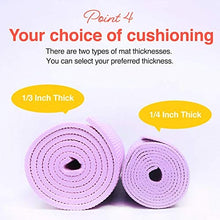 Load image into Gallery viewer, Primasole Yoga Mat with Carry Strap for Yoga Pilates Fitness and Floor Workout at Home and Gym 1/4 thick (Black Color) PSS91NH004A