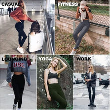 Load image into Gallery viewer, 4 Pack High Waisted Leggings for Women- Soft Tummy Control Slimming Yoga Pants for Workout Running Reg & Plus Size
