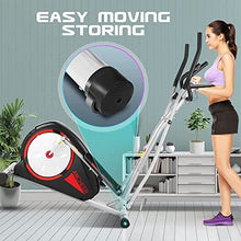 Load image into Gallery viewer, ANCHEER Elliptical Machine, Cross Trainer with Pulse Rate Grips and LCD Monitor, 8 Resistance Levels Smooth Quiet Driven for Home Gym Office Workout 350LBS Weight Limit