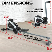 Load image into Gallery viewer, Fitness Reality Magnetic Rowing Machine with Bluetooth Workout Tracking Built-In, Additional Full Body Extended Exercises, App Compatible, Tablet Holder, Rowing Machines for Home Use