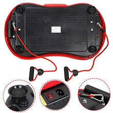 Load image into Gallery viewer, SUPER DEAL Pro Vibration Plate Exercise Machine - Whole Body Workout Vibration Fitness Platform Fit Massage Workout Trainer w/Loop Bands + Bluetooth + Remote, 99 Levels (Red)