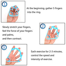 Load image into Gallery viewer, WFFIT Finger Exercise Finger Grip Finger Stretcher, Resistance Bands Hand Extensor Exerciser Elastic,Finger Grip Trainer for Relieve Joint Pain, Rehabilitation,Relaxation Grips Workout