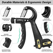 Load image into Gallery viewer, EPKAOZEY Grip Strength Trainer, 2 Pack Hand Grip Strengthener with Adjustable Resistance 11-132Lbs, Forearm strengthener, Non-Slip Hand Gripper for Muscle Building Hand Exercises for Athletes