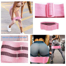 Load image into Gallery viewer, Tong Hao Adjustable Resistance Band for Legs and Hip Non-Slip Fabric Exercise Bands for Fitness Squat Workout-Triple Resistance Choice Pink