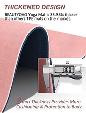 Load image into Gallery viewer, Yoga Mat with Strap, 1/3 Inch Extra Thick Yoga Mat Double-sided Non Slip, Professional TPE Yoga Mats for Women Men, Workout Mat for Yoga, Pilates and Floor Exercises