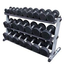 Load image into Gallery viewer, Body-Solid 60" Heavy Duty Dumbbell Rack with 3rd Tier Storage Rack - The Home Fitness Corp