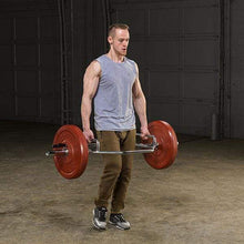 Load image into Gallery viewer, Body-Solid Olympic Shrug Bar with Raised Handles Weight Lifting Core Training - The Home Fitness Corp