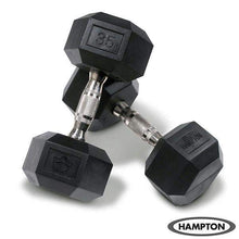Load image into Gallery viewer, Hampton 5-50 lb. Urethane DuraBell Dumbbell Set with Rack 20 Weight Set - The Home Fitness Corp