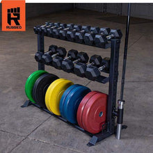 Load image into Gallery viewer, Rugged Combination Weight Plate Dumbbell Storage Rack - The Home Fitness Corp