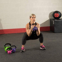 Load image into Gallery viewer, Vinyl Dipped Kettlebell Sets Color Coded Weight Sets 5-50 Pounds - The Home Fitness Corp