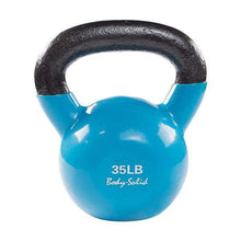 Load image into Gallery viewer, Vinyl Dipped Kettlebells Color Coded Individual Weights 5-50 Pounds - The Home Fitness Corp