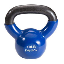 Load image into Gallery viewer, Vinyl Dipped Kettlebells Color Coded Individual Weights 5-50 Pounds - The Home Fitness Corp