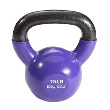 Load image into Gallery viewer, Vinyl Dipped Kettlebells Color Coded Individual Weights 5-50 Pounds - The Home Fitness Corp