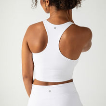 Load image into Gallery viewer, YITTY Active Women's UltraLuxe Built-in Bra Tank Top, Athleisure, 4-Way-Stretch, True White,
