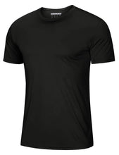 Load image into Gallery viewer, MAGCOMSEN Men's Athletic Short Sleeve Summer T-Shirt - Dry Fit &amp; Ultra Lightweight with UV Protection, Black, US Medium
