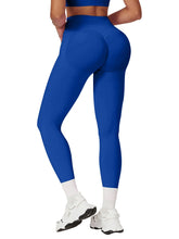 Load image into Gallery viewer, Impact Leggings for Women Seamless Workout Yoga Pants Hidden Scrunch Butt Tummy Control Gym Leggings Mid Low Waist 25" Deep Sea
