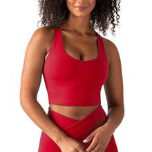 Load image into Gallery viewer, YITTY Active Women's UltraLuxe Built-in Bra Tank Top, Athleisure, 4-Way-Stretch, Heated Red
