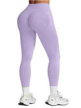 Load image into Gallery viewer, Scrunch Butt Impact Leggings for Women Mid Low Waist 25" Seamless Gym Yoga Pants Tummy Control Compression Booty Tights Lilac
