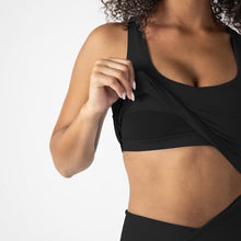 Load image into Gallery viewer, YITTY Active Women's UltraLuxe Built-in Bra Tank Top, Athleisure, 4-Way-Stretch, Iconic Black
