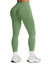 Load image into Gallery viewer, Impact Leggings for Women Seamless Workout Yoga Pants Hidden Scrunch Butt Tummy Control Gym Leggings Mid Low Waist 25" Pistachio
