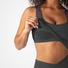 Load image into Gallery viewer, YITTY Active Women's UltraLuxe Built-in Bra Tank Top, Athleisure, 4-Way-Stretch, Onyx
