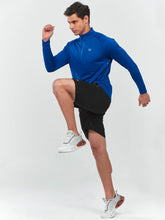 Load image into Gallery viewer, NORTHYARD Men's Quarter Zip Pullover – Long Sleeve Moisture-Wicking Running Shirt with UPF 50+ in Royal Blue
