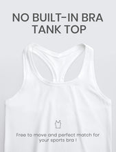 Load image into Gallery viewer, CRZ YOGA Butterluxe Racerback Workout Tank Tops for Women Sleeveless Camisole Gym Athletic Yoga Shirts White
