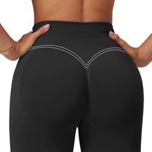 Load image into Gallery viewer, Impact Leggings for Women Seamless Workout Yoga Pants Hidden Scrunch Butt Tummy Control Gym Leggings Mid Low Waist 25" Black
