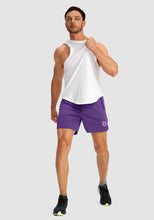 Load image into Gallery viewer, G Gradual Men's 5" Running Shorts with Zip Pockets – Quick-Dry Gym &amp; Athletic Workout Shorts in Purple
