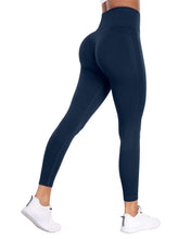 Load image into Gallery viewer, NORMOV Seamless Workout Butt Lifting Leggings - Booty Scrunch Gym Leggings for Women(Navy,L)
