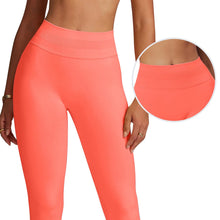 Load image into Gallery viewer, Impact Leggings for Women Seamless Workout Yoga Pants Hidden Scrunch Butt Tummy Control Gym Leggings Mid Low Waist 25" Coral
