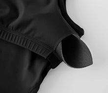Load image into Gallery viewer, Women’s Longline Sports Bra Wirefree Padded Medium Support Yoga Bras Gym Running Workout Tank Tops (Black)
