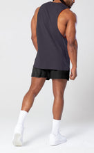 Load image into Gallery viewer, Project Titan Men's Icon Drop Arm Tank Top – Cut Off Sleeveless Gym Shirt for Weightlifting &amp; Bodybuilding in Tempered Steel Purple
