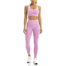 Load image into Gallery viewer, WodoWei Women 2 Piece Workout Outfits Sports Bra Seamless Leggings Yoga Gym Activewear Set(YO610-Sorbet Pink Marl)
