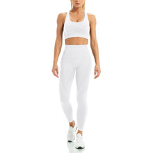 Load image into Gallery viewer, WodoWei Women 2 Piece Workout Outfits Sports Bra Seamless Leggings Yoga Gym Activewear Set (YO601-Light grey marl)
