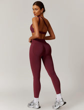 Load image into Gallery viewer, ABOCIW Workout Sets for Women 2 Piece Seamless High Waist Scrunch Butt Lifting Gym Leggings Cutout One Shoulder Sports Bra Yoga Outfits Rosewood
