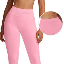 Load image into Gallery viewer, Impact Leggings for Women Seamless Workout Yoga Pants Hidden Scrunch Butt Tummy Control Gym Leggings Mid Low Waist 25" Pink
