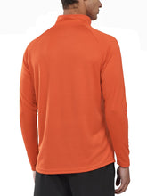 Load image into Gallery viewer, NORTHYARD Men's Long Sleeve Quarter Zip Running Shirt – Moisture Wicking Athletic Pullover | Orange
