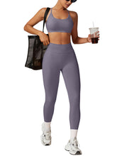 Load image into Gallery viewer, Impact Leggings for Women Seamless Workout Yoga Pants Hidden Scrunch Butt Tummy Control Gym Leggings Mid Low Waist 25" Truffle XS
