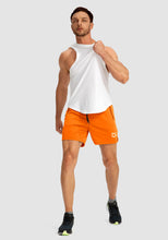 Load image into Gallery viewer, G Gradual Men's 5" Running Shorts with Zip Pockets – Quick-Dry Gym &amp; Athletic Workout Shorts in Orange
