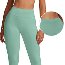Load image into Gallery viewer, Scrunch Butt Impact Leggings for Women Mid Low Waist 25" Seamless Gym Yoga Pants Tummy Control Compression Booty Tights Light Green
